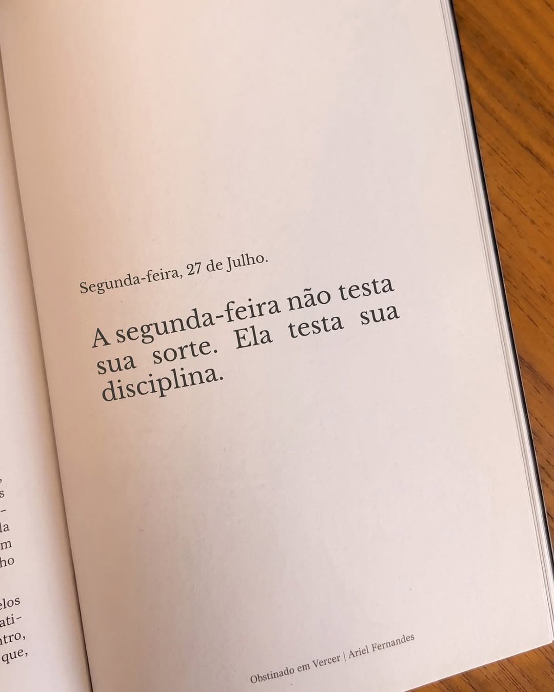 Post do Ariel Fernandes sobre começar por uma única decisão